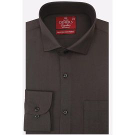 Brown Plain Formal Shirt
