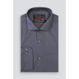 Grey Plain Formal Shirt