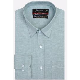 Green Self Textured Formal Shirt