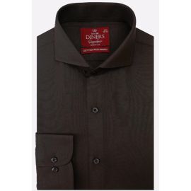Brown Plain Formal Shirt