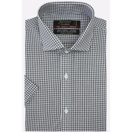 Black Gingham Check Formal Shirt (Half Sleeves)