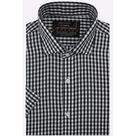 Black Check Formal Shirt (Half Sleeve)