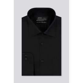 Black Plain Formal Men Shirt