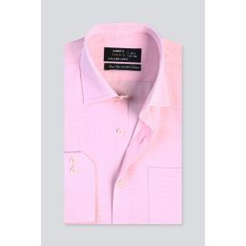 Pink Textured Formal Shirt