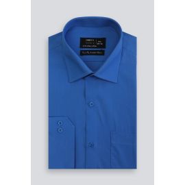 Royal Blue Pinpoint Textured Formal Shirt