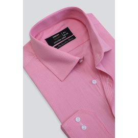 Pink Mini-Check Formal Shirt