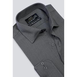 Grey Herringbone Formal Shirt