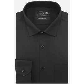 Black Dobby Textured Formal Shirt