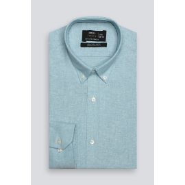 Green Textured Formal Shirt