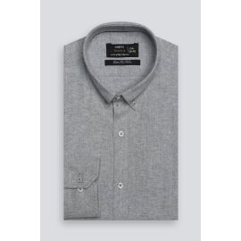 Grey Textured Formal Shirt