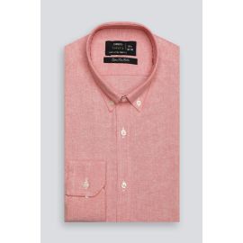 Peach Textured Formal Shirt