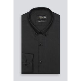 Black Plain Formal Shirt