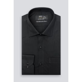 Black Stripe Textured Formal Shirt