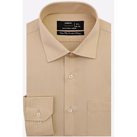 Fawn Self Striped Formal Shirt