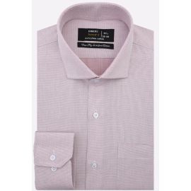 Pink Self Pinpoint Formal Shirt