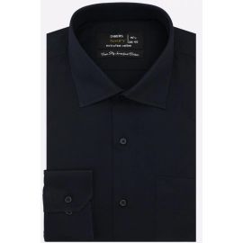 Navy Blue Self Textured Formal Shirt