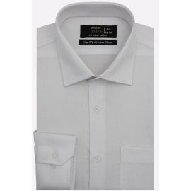 White Self Textured Formal Shirt