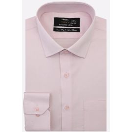Pink Self Textured Formal Shirt