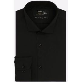 Black Self Textured Formal Shirt
