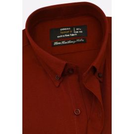 Maroon Self Textured Formal Shirt