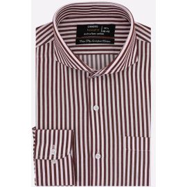 Maroon Bengal Stripe Formal Shirt