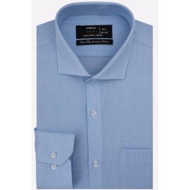 Light Blue Self Textured Formal Shirt