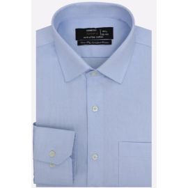 Sky Blue Self Textured Formal Shirt