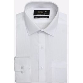 White Self Textured Formal Shirt