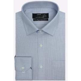 Blue Dobby Self Formal Shirt