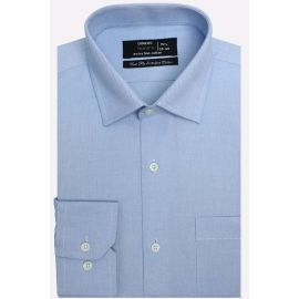 Blue Dobby Self Formal Shirt
