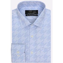 Blue Cotton Twill Weave Formal Shirt