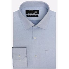 Blue Self Textured Formal Shirt