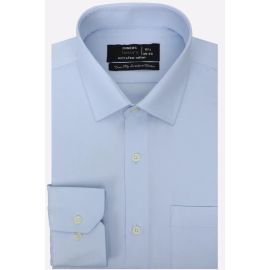 Sky Blue Twill Textured Formal Shirt