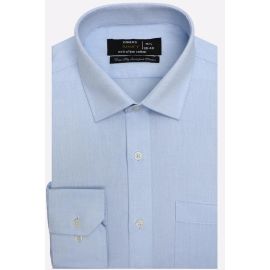 Sky Blue Self Textured Formal Shirt