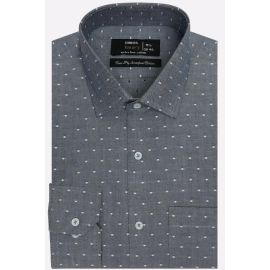 Dark Blue Dobby Self Formal Shirt