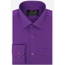 Purple Self Textured Formal Shirt