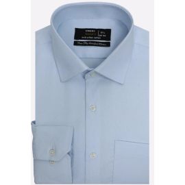 Sky Blue Self Textured Formal Shirt