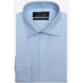 Sky Blue Self Textured Formal Shirt