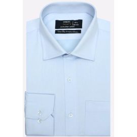 Sky Blue Self Textured Formal Shirt