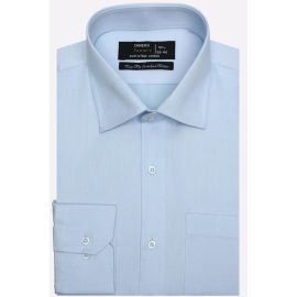 Sky Blue Self Textured Formal Shirt