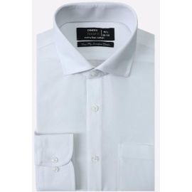 White Self Textured Formal Shirt