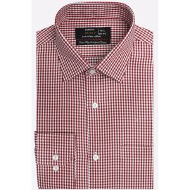 Red Gingham Check Formal Shirt