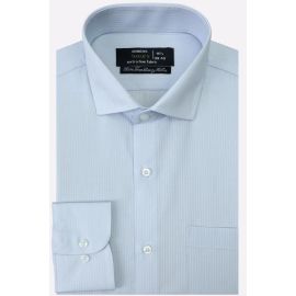 Sky Blue Self Stripes Formal Shirt