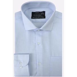 Sky Blue Self Stripes Formal Shirt