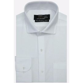 White Self Formal Shirt