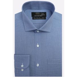 Blue Pin Check Formal Shirt