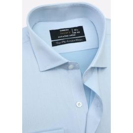 Sky Blue Twill Textured Formal Shirt