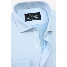 Sky Blue Twill Textured Formal Shirt