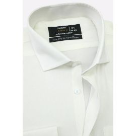 Off White Self Textured Formal Shirt