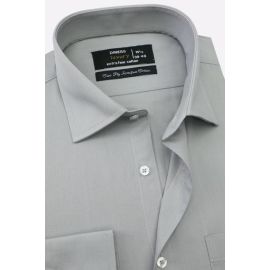 Grey Twill Textured Formal Shirt